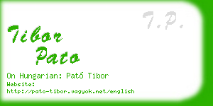 tibor pato business card