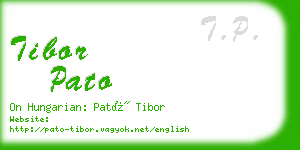 tibor pato business card